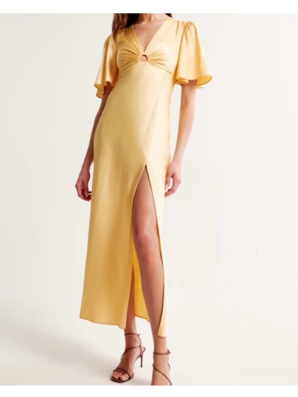 Abercrombie & Fitch women’s angel sleeve O ring maxi dress